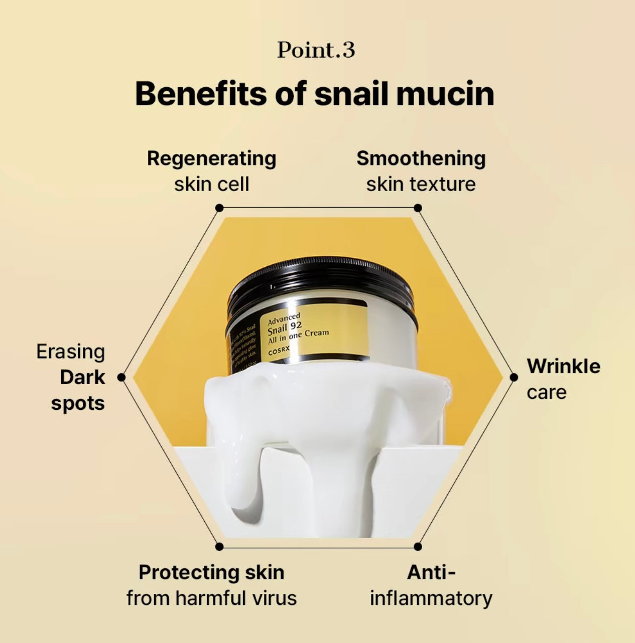 COSRX - Advanced Snail 92 All In One Cream (100g) | Deep Hydration & Skin Barrier Repair Moisturer